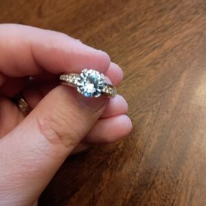 Ring sterling silver cz diamond